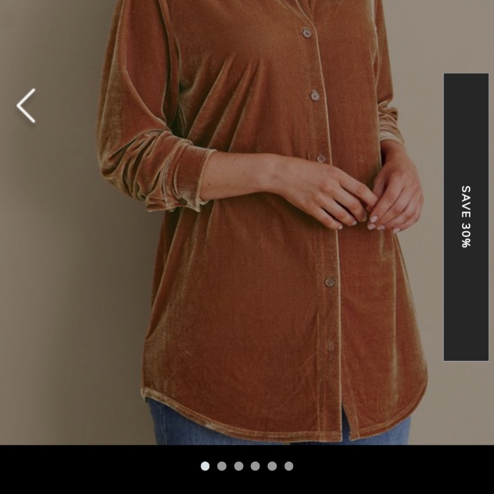 NWT velvet boyfriend tunic shirt